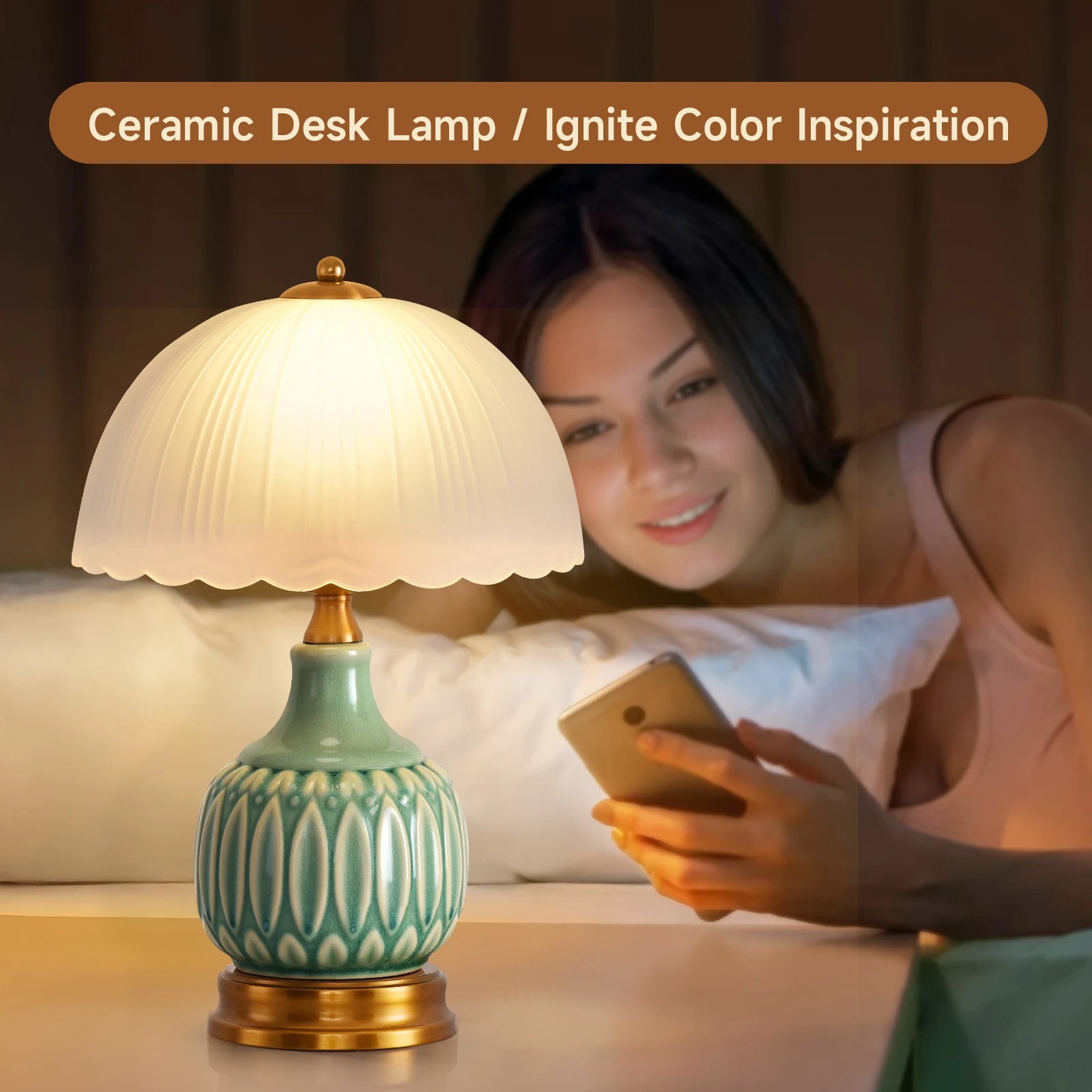 Vintage Ceramic Table Lamp for Living Room