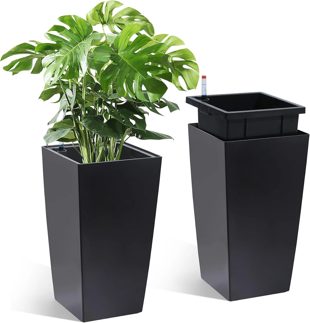 Rectangular Planters with Drainage, Set of 2