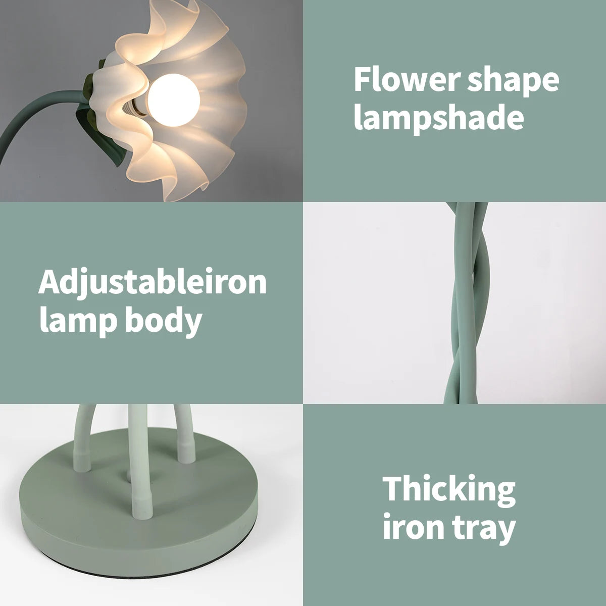 Flexible 3-Head Flower Floor Lamp