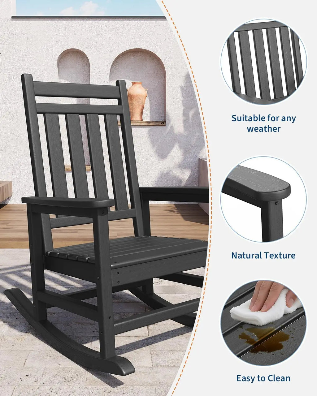 All Weather Outdoor Rocking Chair