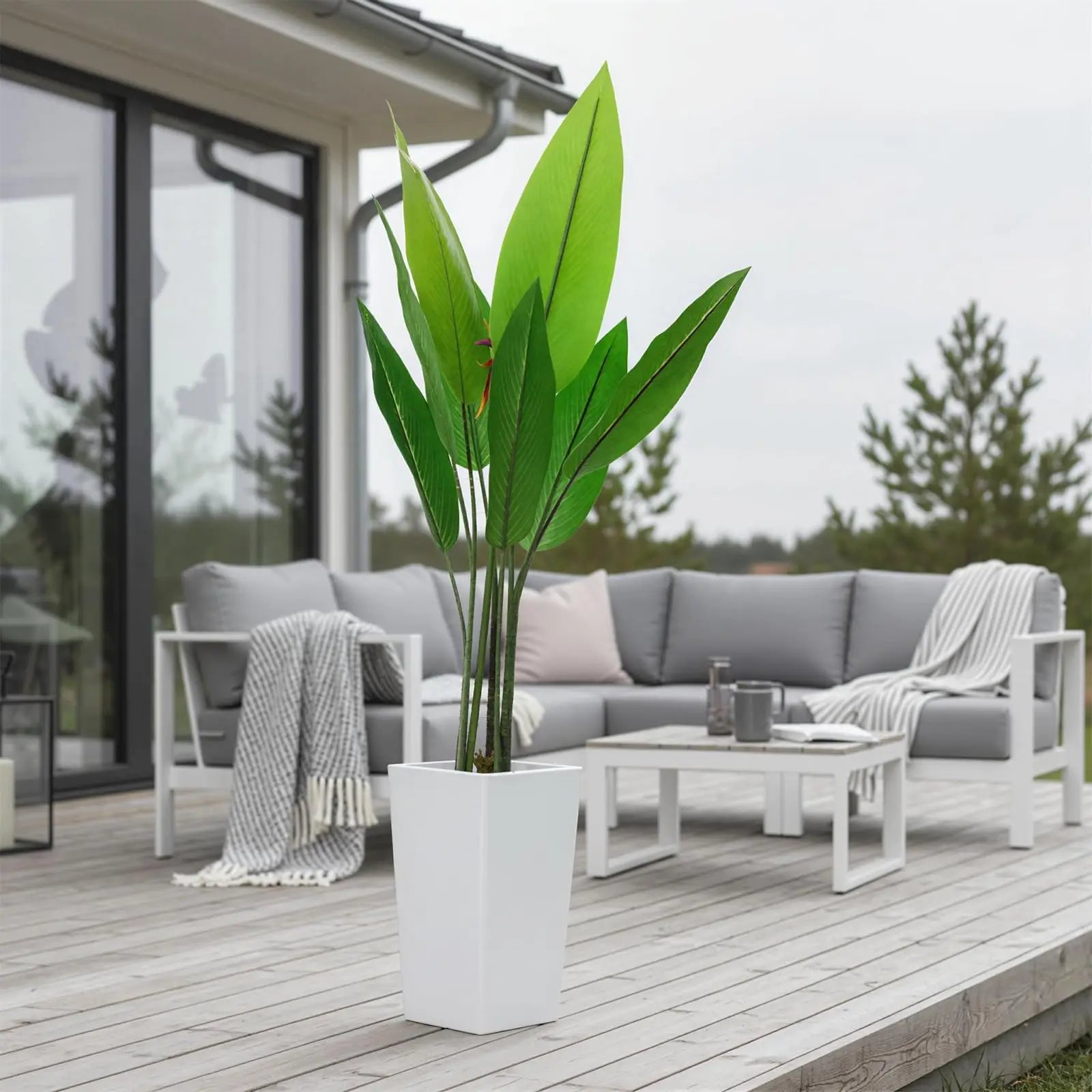 Artificial Bird of Paradise with Planter