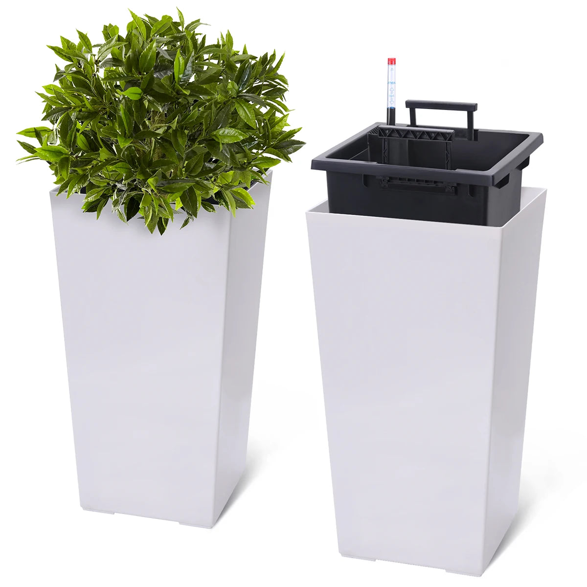 Rectangular Planters with Drainage, Set of 2