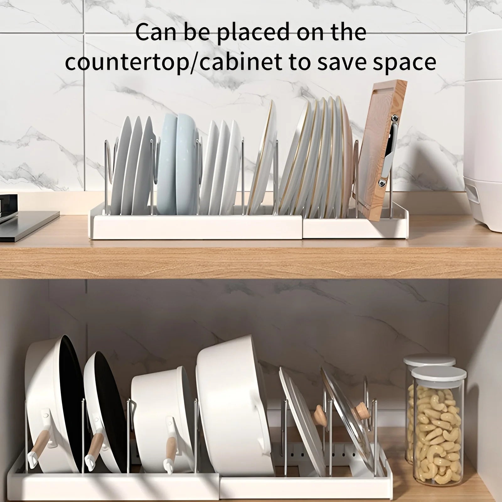 Expandable Organizer Rack with 7 Dividers